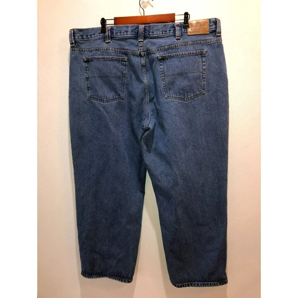 CE Schmidt Workwear Men Tag 44 x 30 Blue Straight Leg Denim Jeans Actual 42x28.5